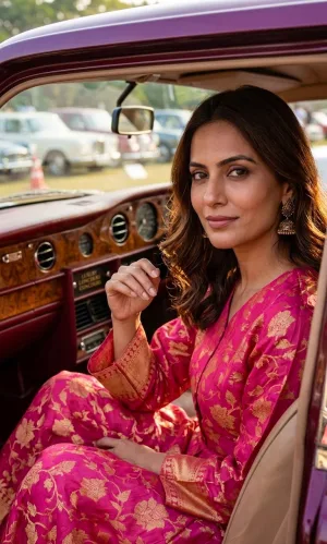 Rani Royale Banarasi Silk Jacquard Jumpsuit