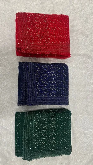Celestial Sparkle Net Saree