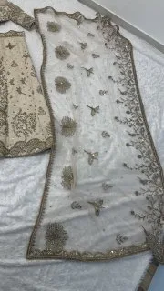 Moonlit Royale Slub Silk Lehenga Set