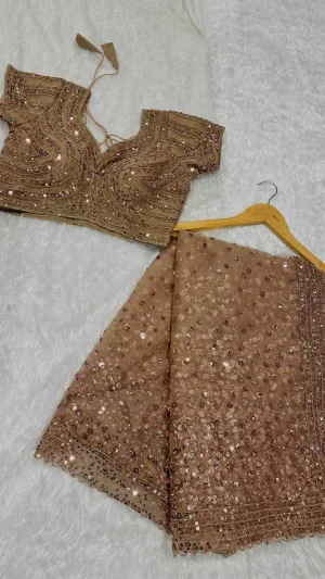 Celestial Sparkle Net Saree