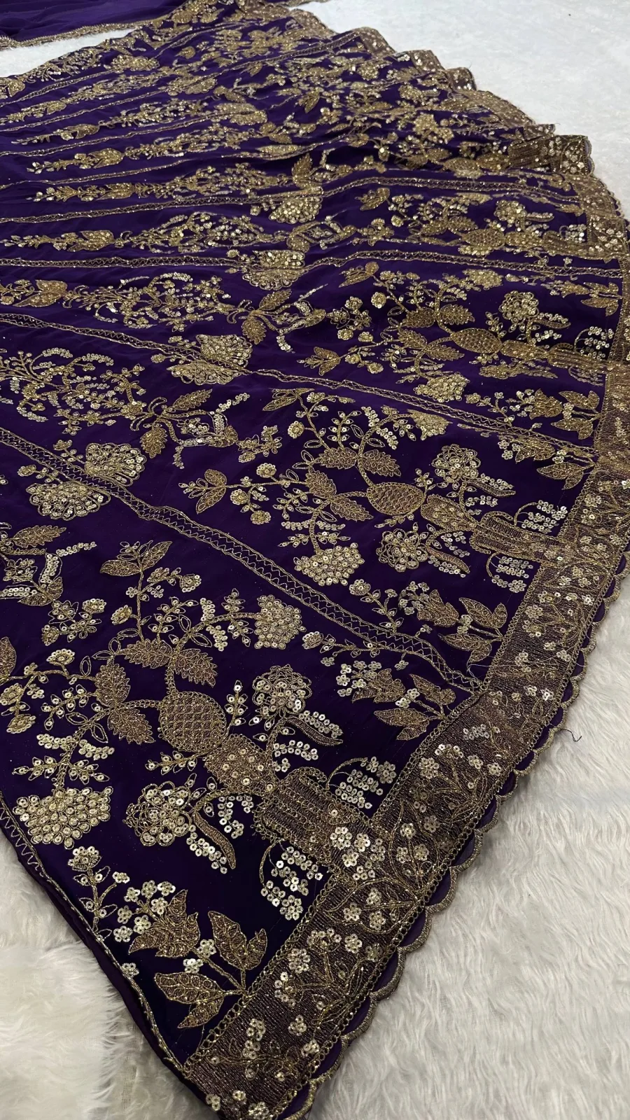 Royalty Faux Georgette Sequin Lehenga Set alternate view
