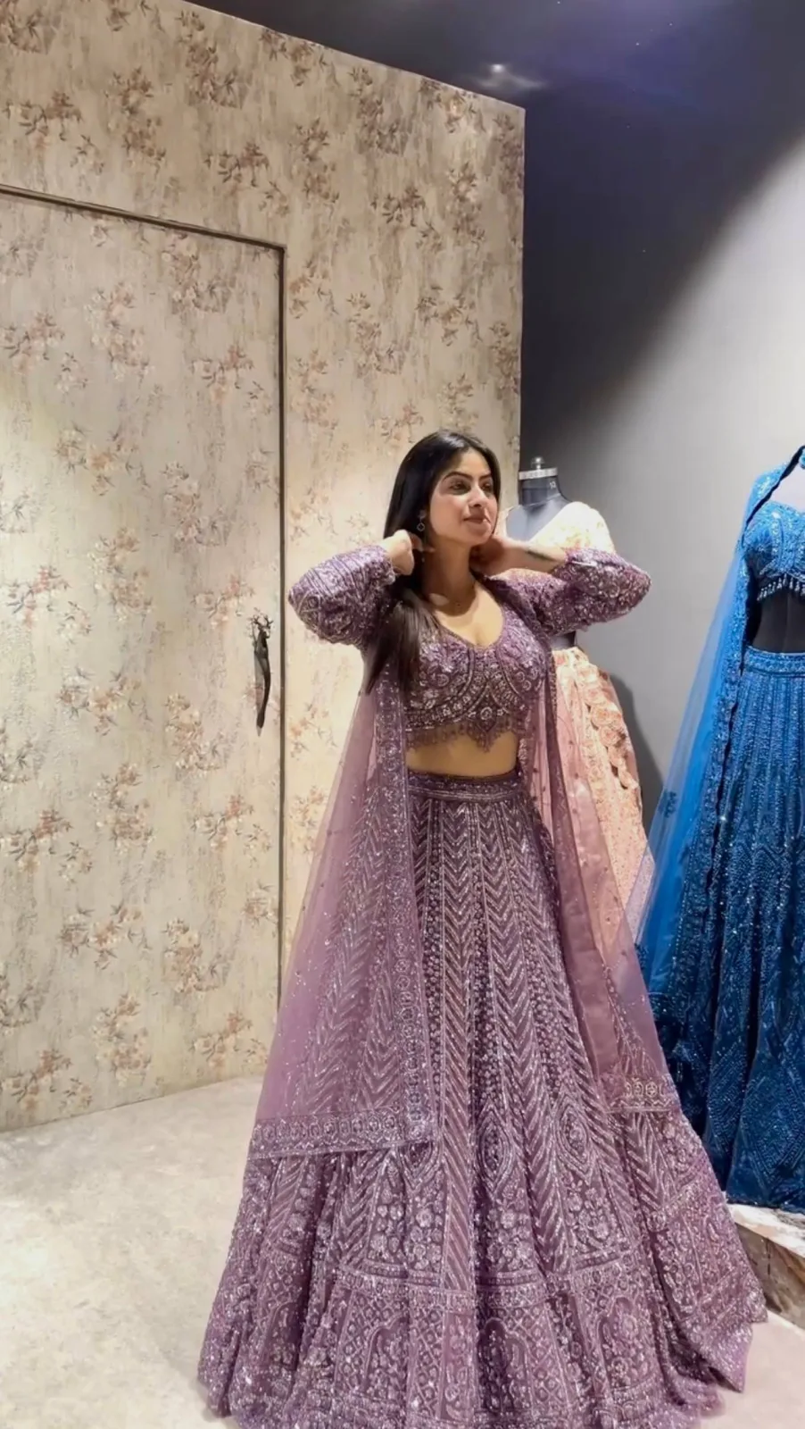 Twilight Sparkle Sequin Net Lehenga Set