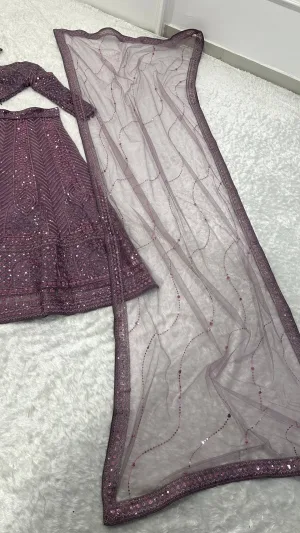 Twilight Sparkle Sequin Net Lehenga Set