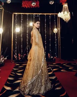 Champagne Royale Kasturi Silk Lehenga Set