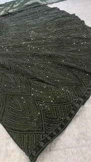 Olive Étoile Chinon Silk Lehenga Set