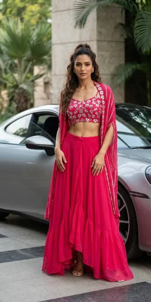 Rani Glow Georgette Indo Skirt Set