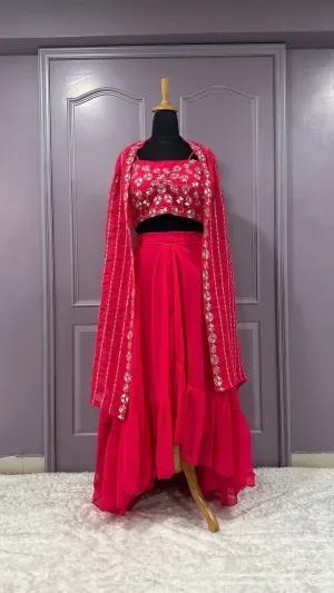 Rani Glow Georgette Indo Skirt Set