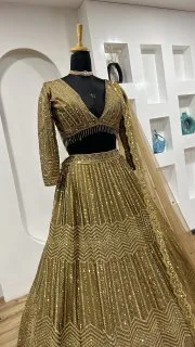 Champagne Royale Kasturi Silk Lehenga Set