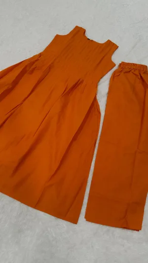 Sunset Glow Magic Slub Cotton Co-ord Suit