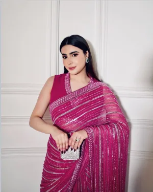 Rosé Sparkle Georgette Party Wear Saree