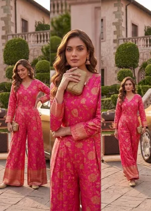 Rani Royale Banarasi Silk Jacquard Jumpsuit