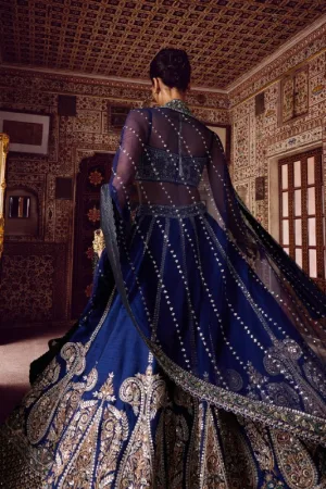 Ethereal Royal Blue Thai Silk Lehenga Set