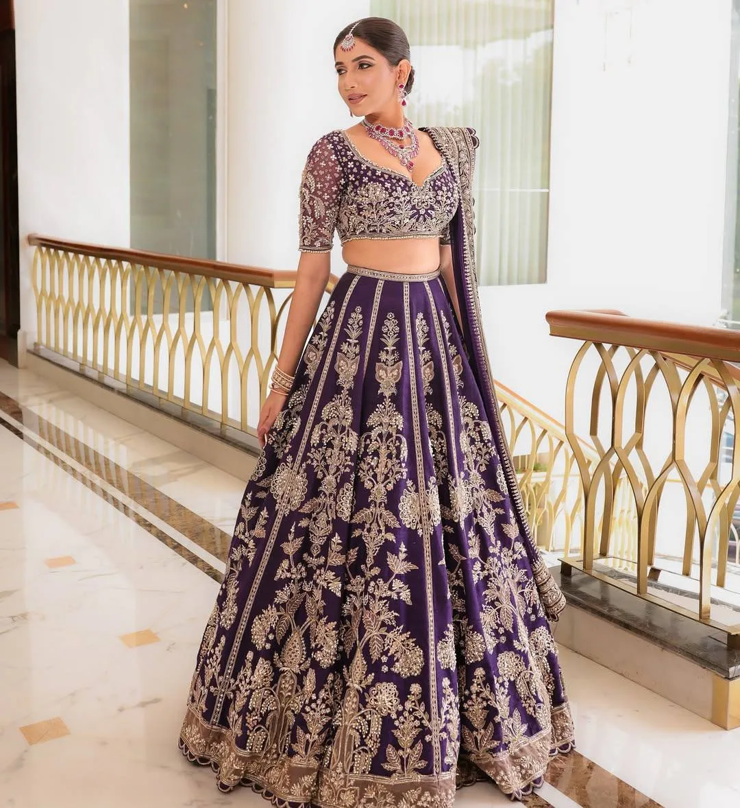 Royalty Faux Georgette Sequin Lehenga Set