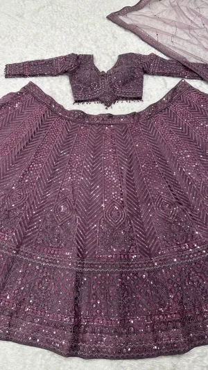 Twilight Sparkle Sequin Net Lehenga Set