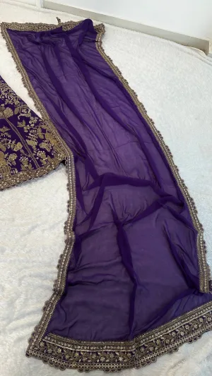 Royalty Faux Georgette Sequin Lehenga Set
