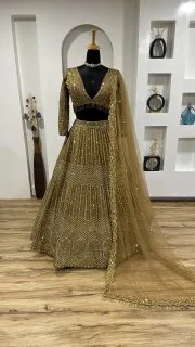 Champagne Royale Kasturi Silk Lehenga Set