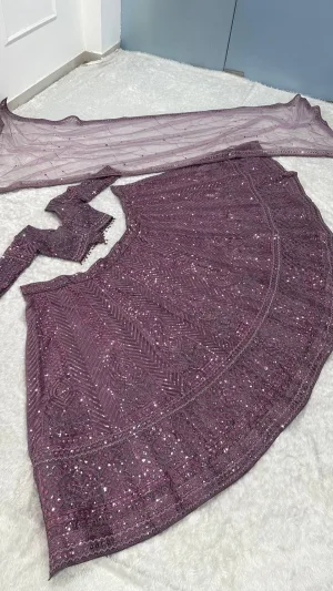 Twilight Sparkle Sequin Net Lehenga Set