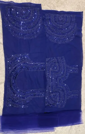 Royal Blue Sparkle Sequin Lehenga Set