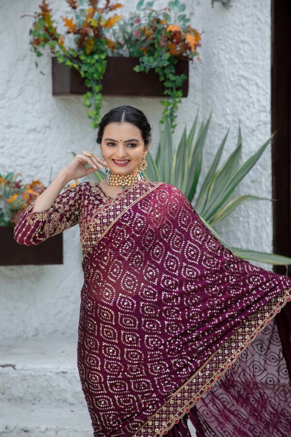 Kasturi silk georgette saree