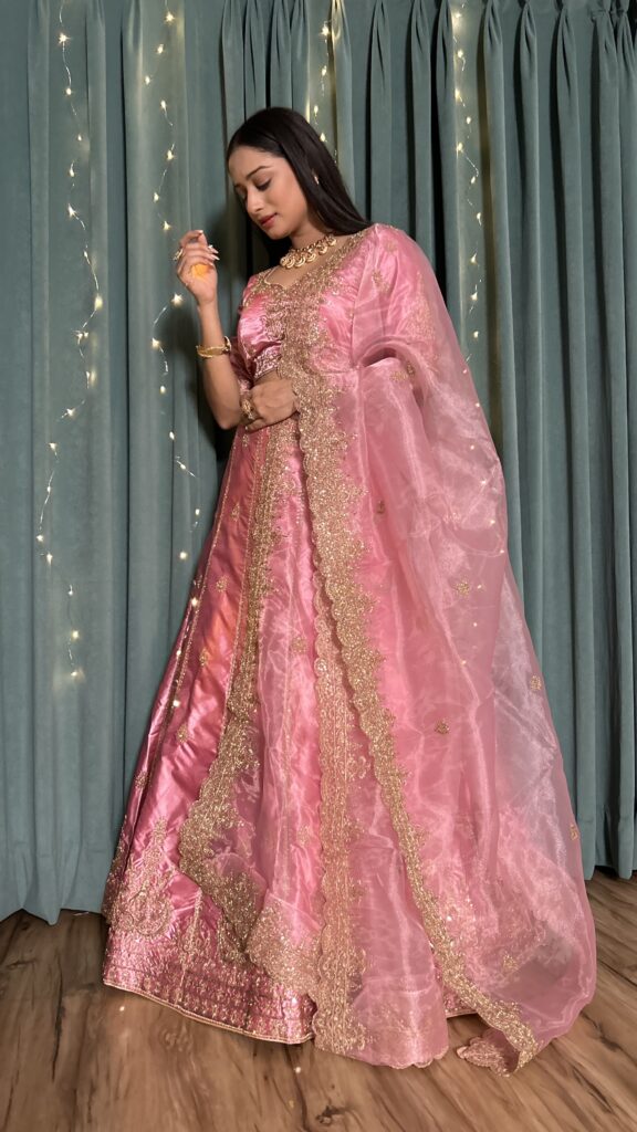 pink lehenga