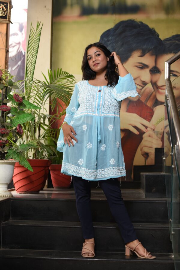 sky blue kurti