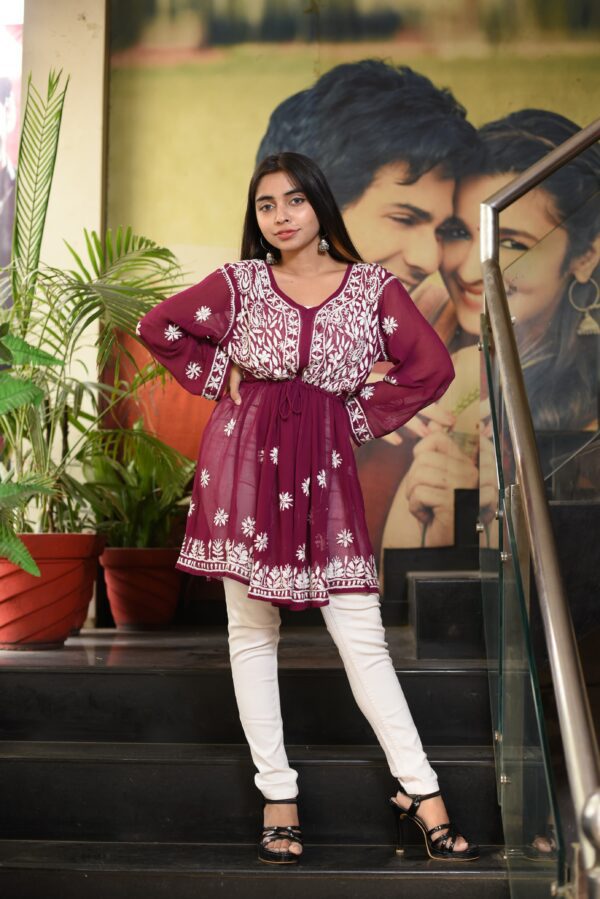 MOST FASHIONABLE KURTI IS CHIKAN KURTI