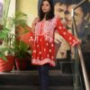 Red Chikankari