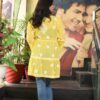 Yellow Chikan work kurti