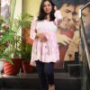 pink chikankari kurti