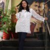 White chikan kurti