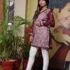 stylish maroon chikan kurti