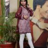 stylish maroon chikan kurti