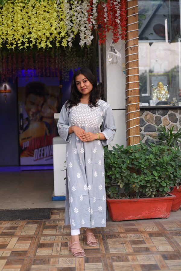 Grey Asthetic kurti