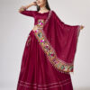 Mirror Magic Maroon Chaniya Choli Lehenga