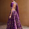 Purple Draped Lehenga