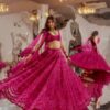 Designer Kasturi Silk Lehenga with Velvet Blouse & Net Dupatta