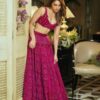 Designer Kasturi Silk Lehenga with Velvet Blouse & Net Dupatta