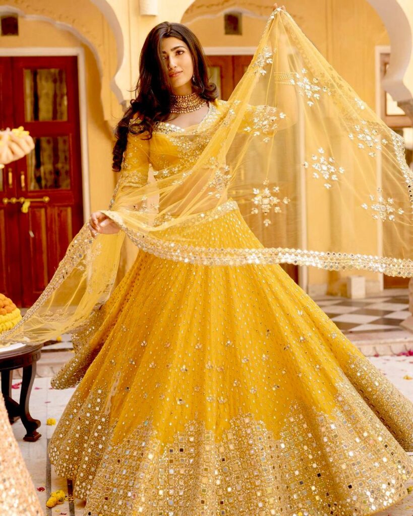 yellow lehenga