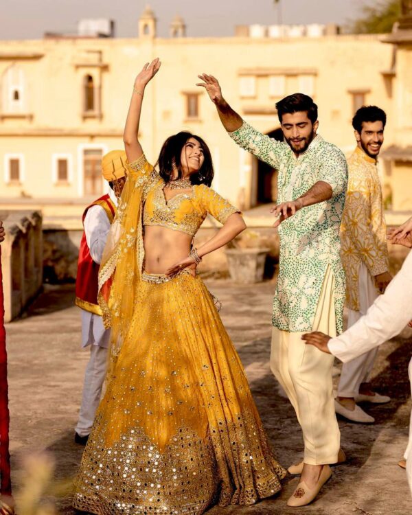 yellow lehenga