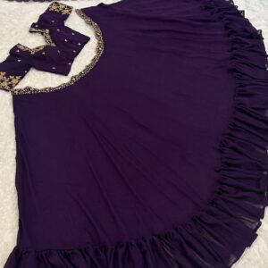Purple Party Wear Lehenga - Image 5