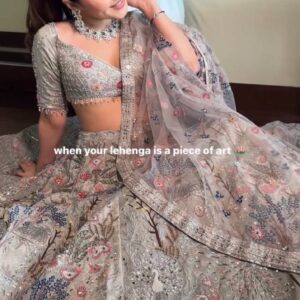 Celestial Dream Designer Kasturi Silk Couture Lehenga