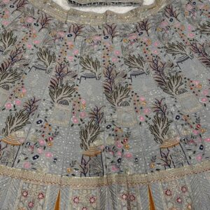 Celestial Dream Designer Kasturi Silk Couture Lehenga - Image 3
