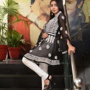 Black chikankari kurti