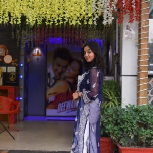 Navy blue chikankari kurti - Image 2