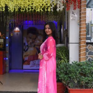 Pink chinkankari long kurti - Image 3