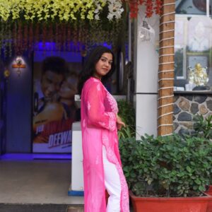 Pink chinkankari long kurti - Image 4