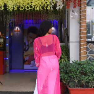 Pink chinkankari long kurti - Image 5