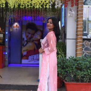 Chikankari kurti with special neck design - Image 4