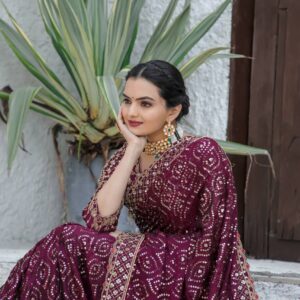 Kasturi silk georgette saree - Image 6