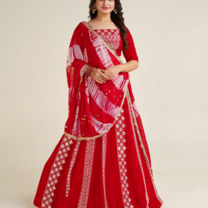 Ruby Glow Mirror Work Lehenga Choli